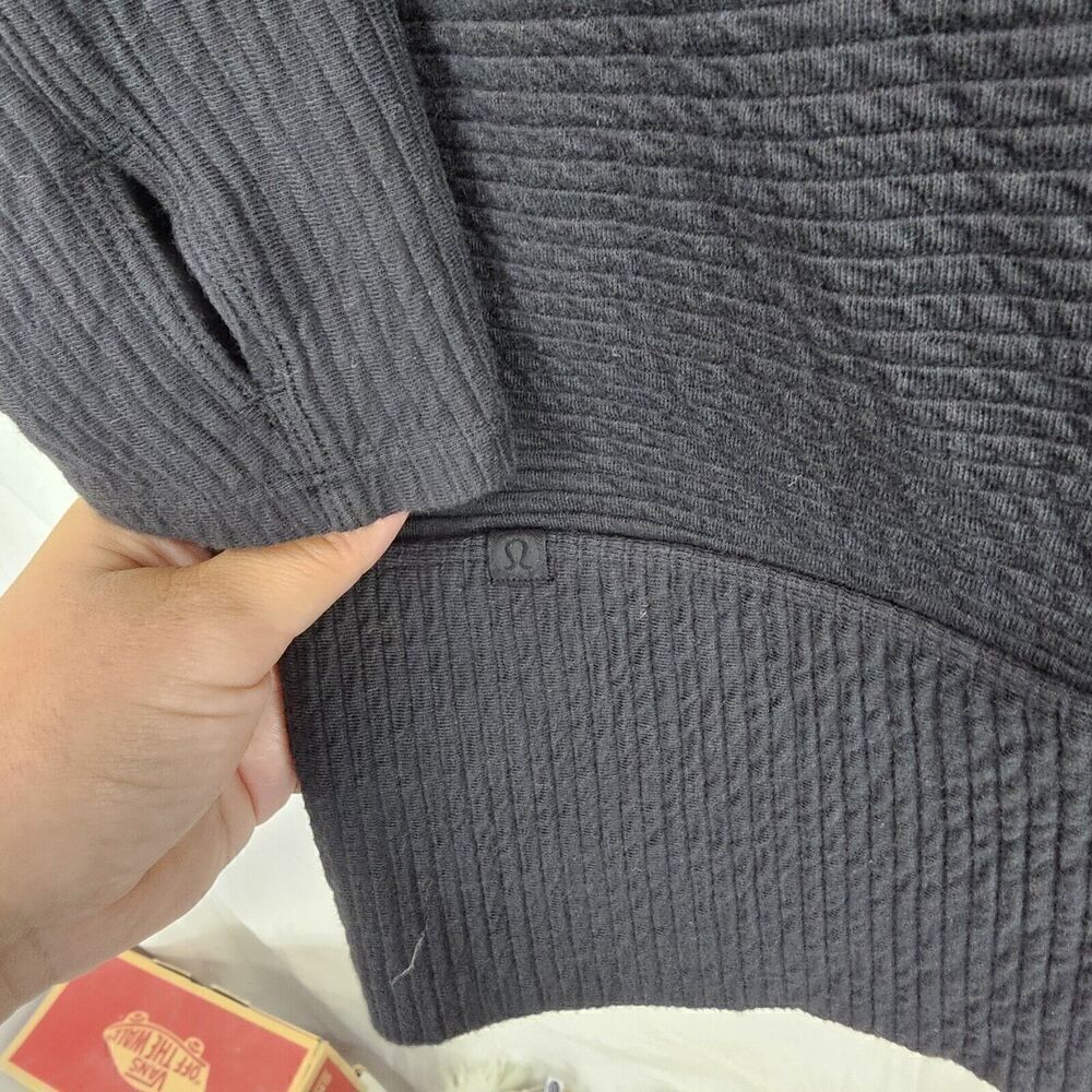 Lululemon Athletica Size 4 Black Call for Cozy Dress Orig. MSRP $168 Ribbed - Picture 8 of 9